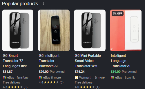 G6 Mini Portable Smart Voice Translator WiFi AI Translation Stick