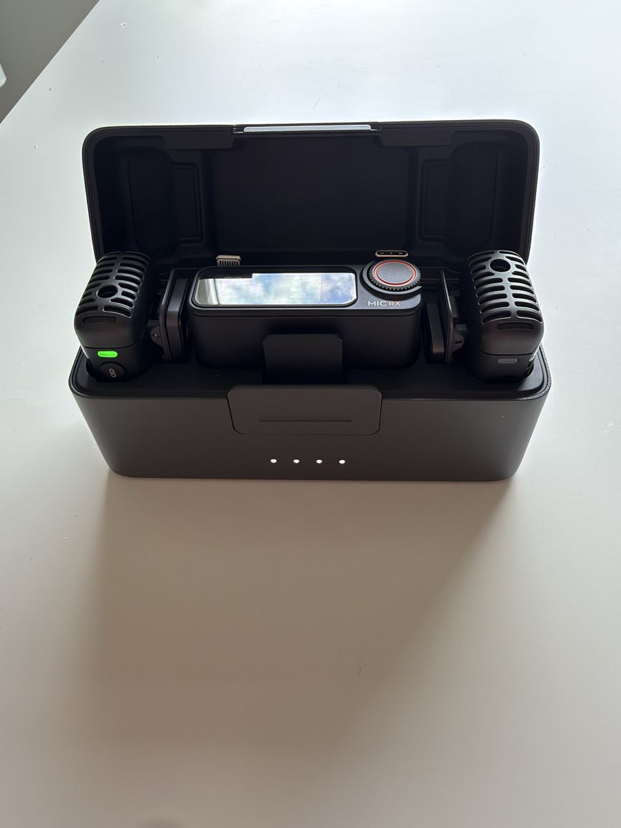DJI Mic Compact Wireless Microphone System with 2 Transmitters, 1 Receiver & Charging Case