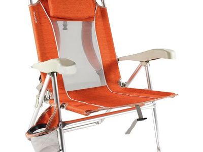 Kijaro Coast Tidal Wave Beach Chair - 5 Position Backpack Chair - Fiji Sunset Orange