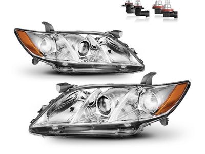 Brand New Set Headlights fits 2007 2008 2009 Toyota Camry Halogen Driver and Passenger