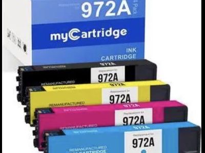 New myCartridge HP 972A Remanufactured Ink Cartridge 4-Pack (Black, Cyan, Magenta, Yellow)