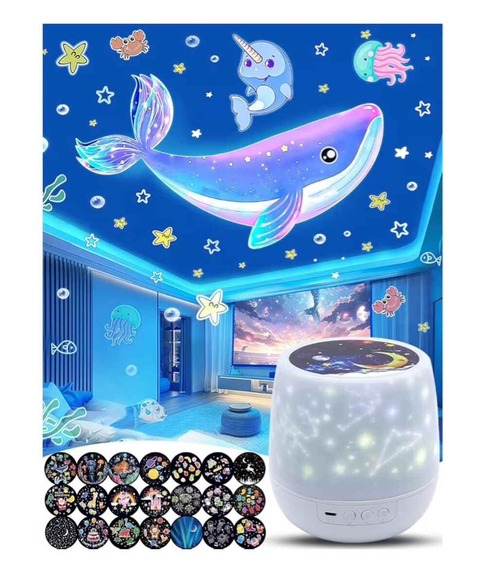 Projector Night Light for Kids + 21 Sets of Films,