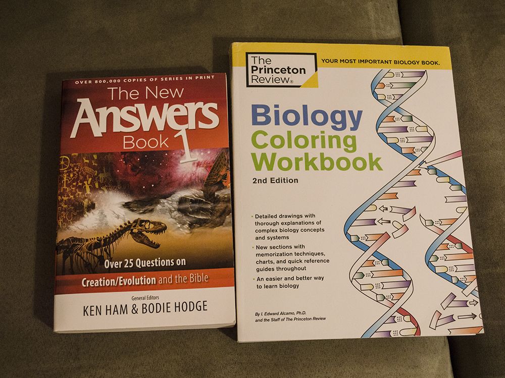 Biology Coloring Workbook and The New Answers Book 1