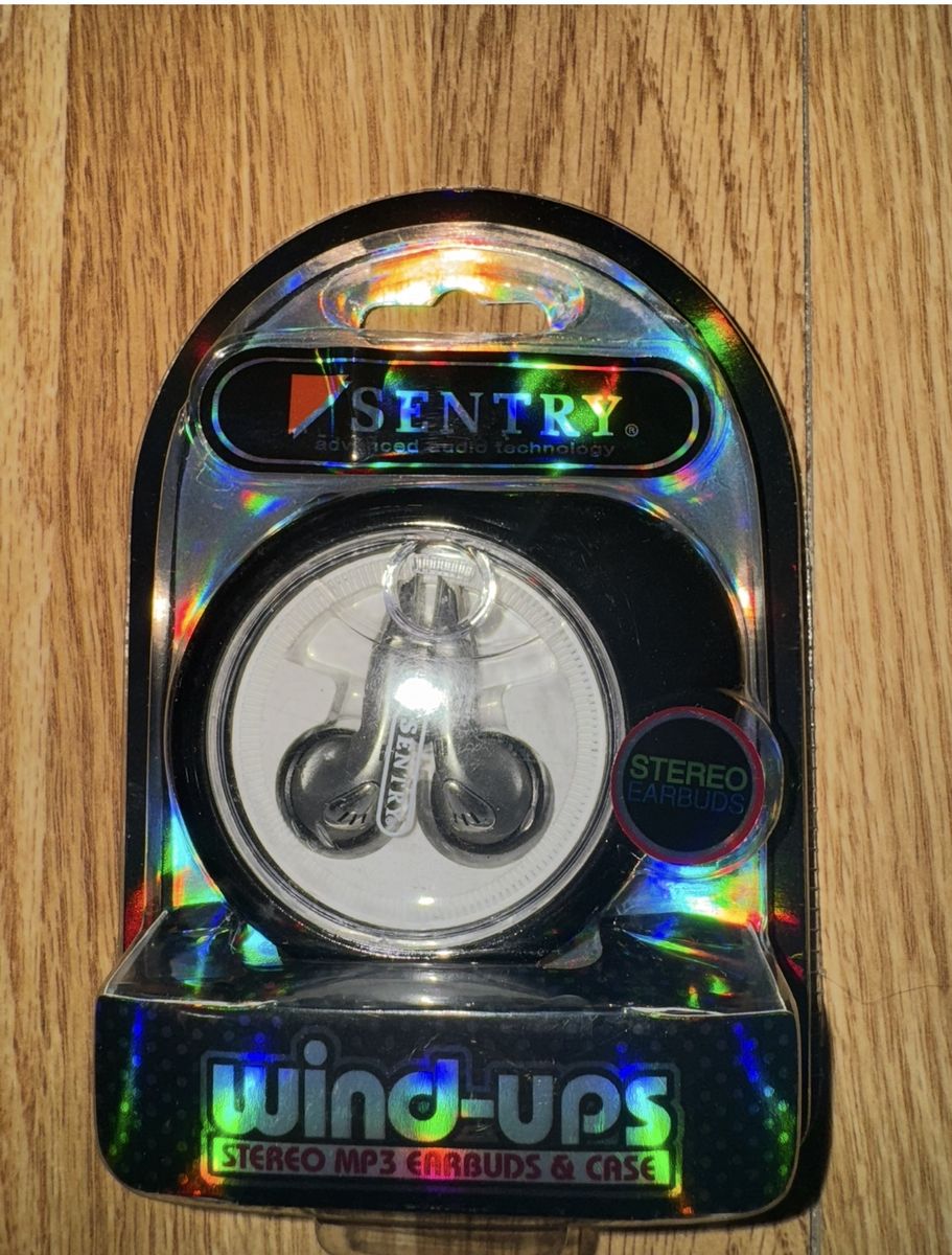 Sentry Wind-Ups Stereo MP3 Earbuds & Case for iPod/iPhone - Digital Stereo Sound