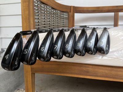 Black Ping G710 Iron Set 4-PW,AW Black Dot Stiff