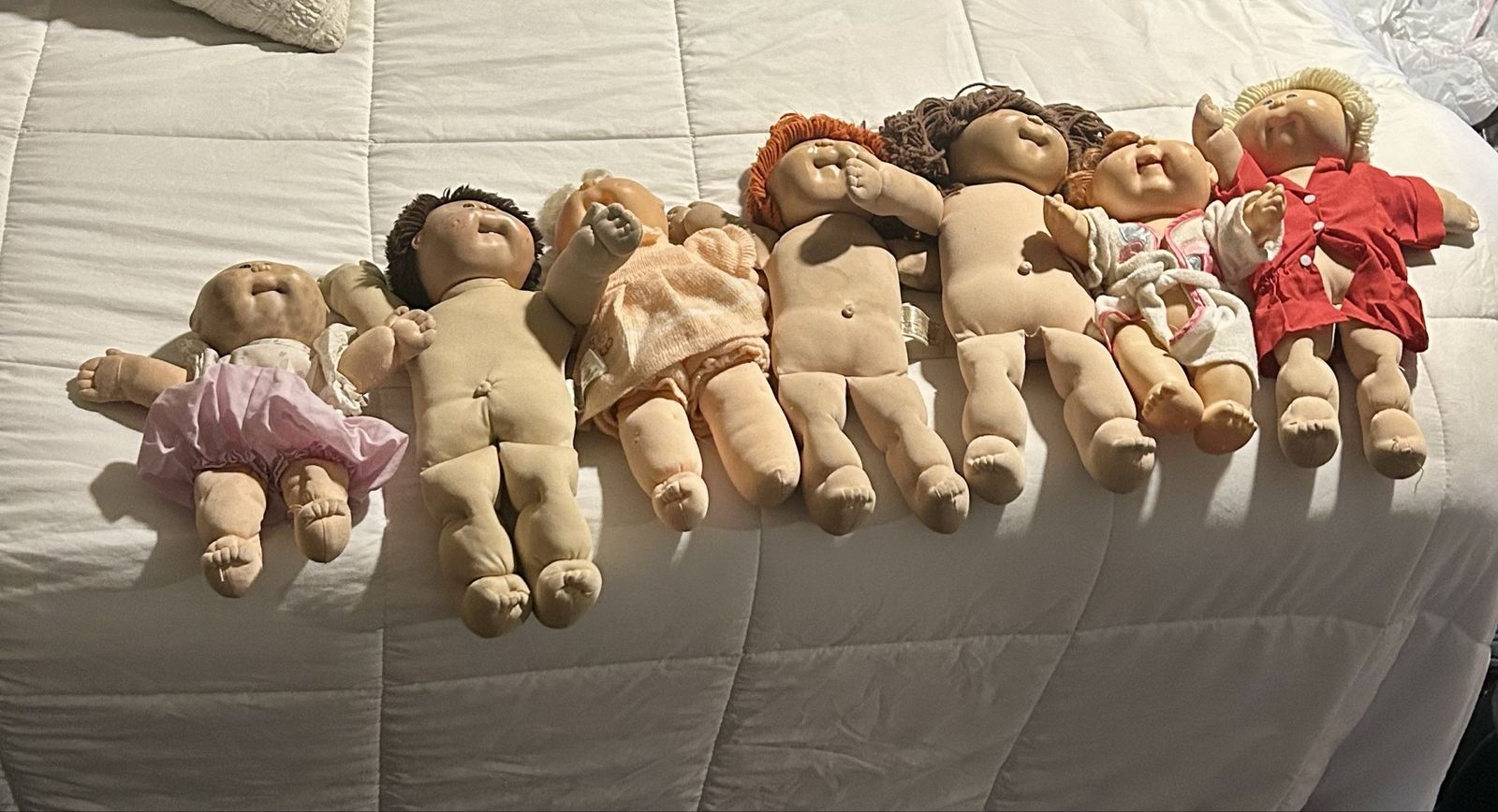 Lot of 7 Vintage Cabbage Patch Kids Dolls
