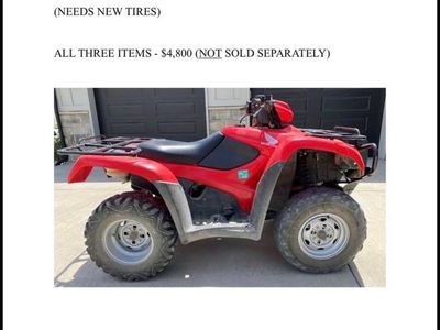 2012 Honda TRX500 Fourtrax Foreman ATV - Electric Start & Power Steering