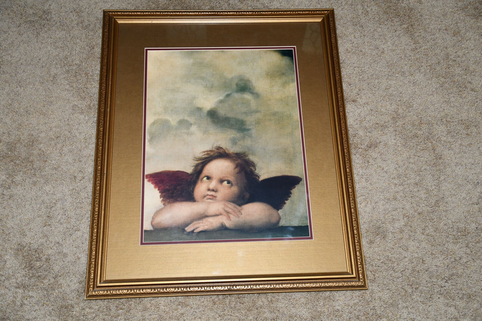 "ANGEL/CHERUB" PICTURE ~ 23" x 28" FRAMED