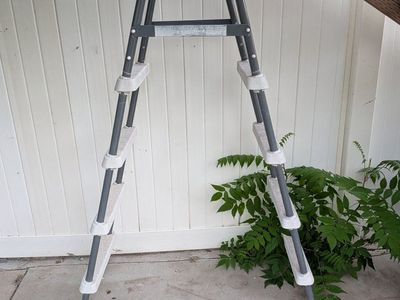 Gray A-Frame Swimming Pool Ladder - Above Ground Pool Access