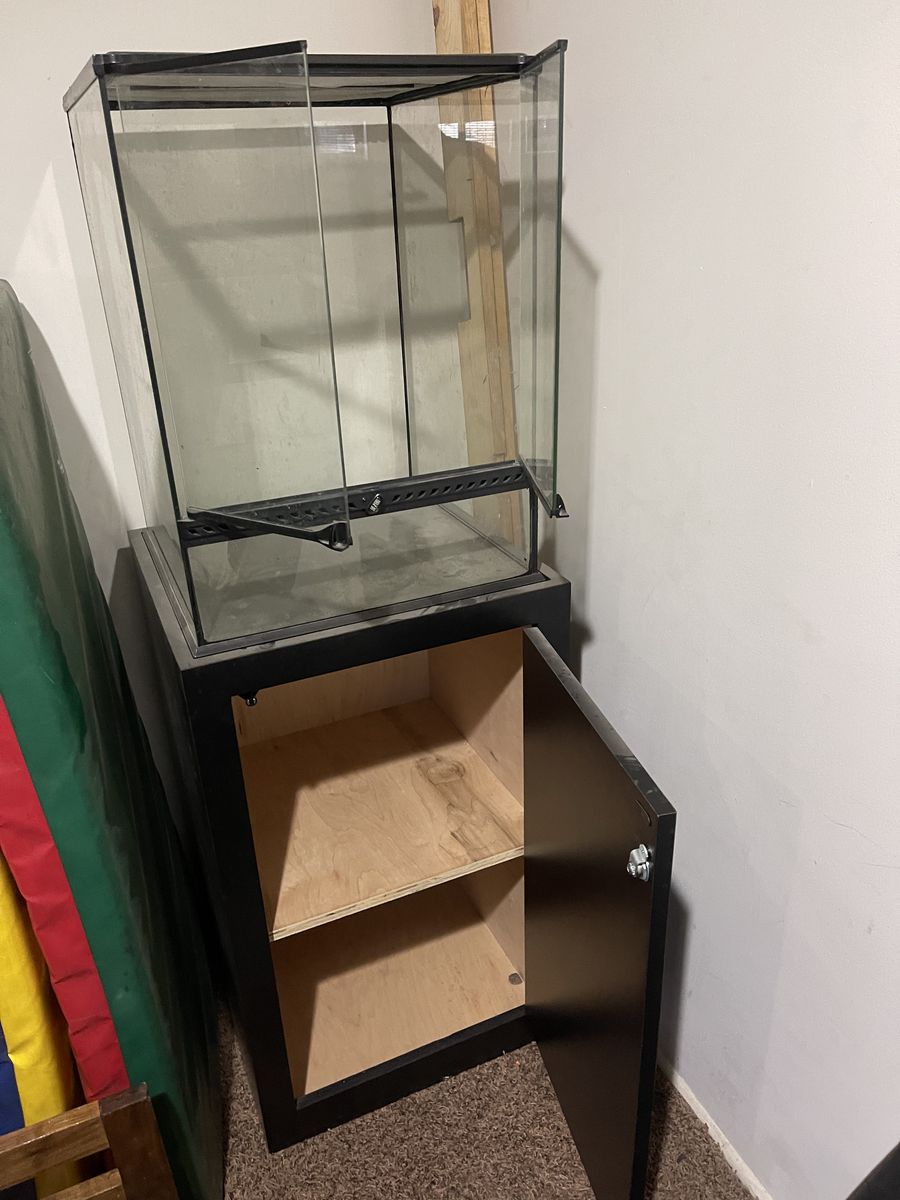Animal cage box with cabinet