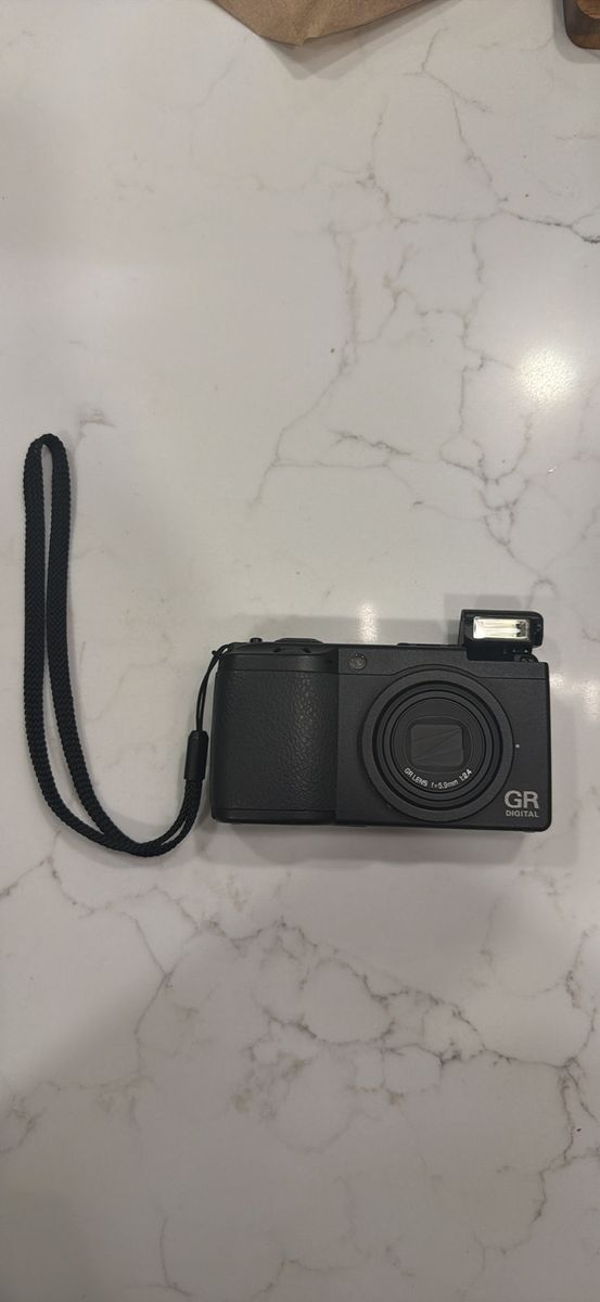 Ricoh GR II Digital Camera - Compact APS-C, Built-in Flash, W/ Extra Batteries & Case