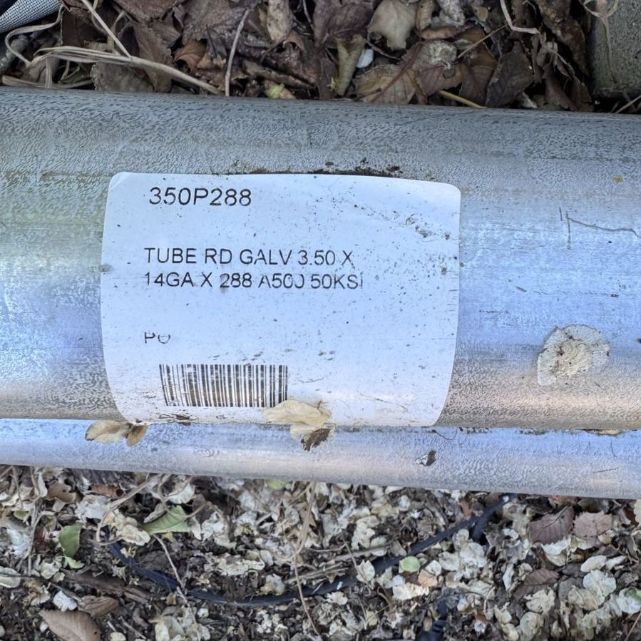 Galvanized Steel Tubing - 3.5" Sch. 40