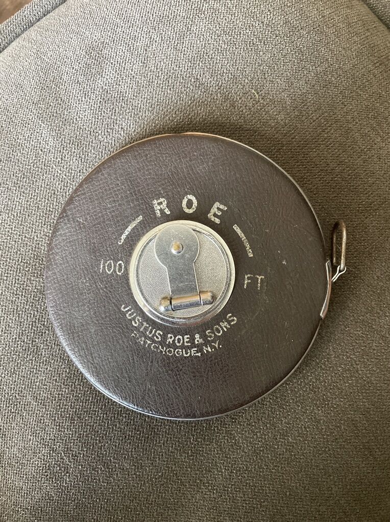 Tape Measure Vintage Justus Roe & Sons 100 ft