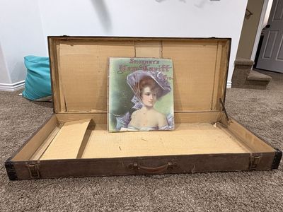 Antique Cigar Advertising Gun Case Trunk Stickney’s New Tariff Early 1900s