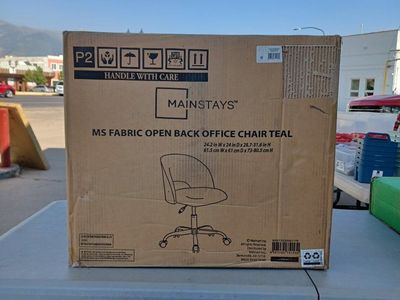 Mainstays Fabric Open Back Office Chair - Teal