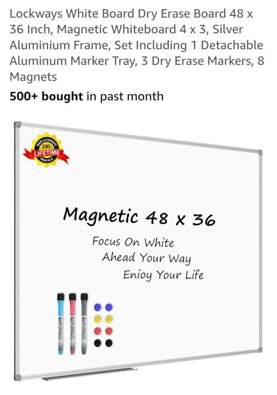 white board 48" X 36" NEW IN BOX
BOX