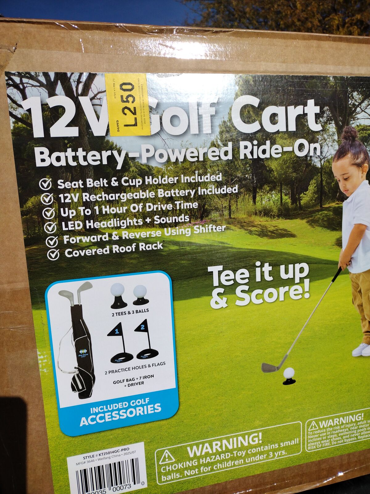 Golf Cart Kids 12 V battery powered ride-on.