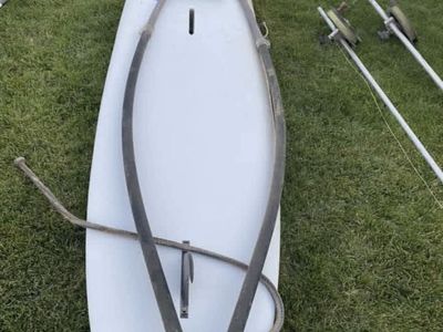 Windsurfer Sailboard with Mast, Boom, Sail, Daggerboard & Paddles