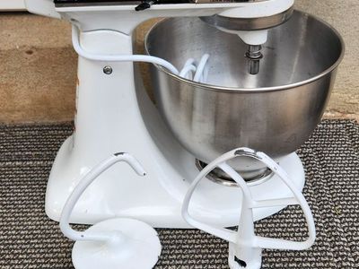 Kitchenaid mixer with attachments shown