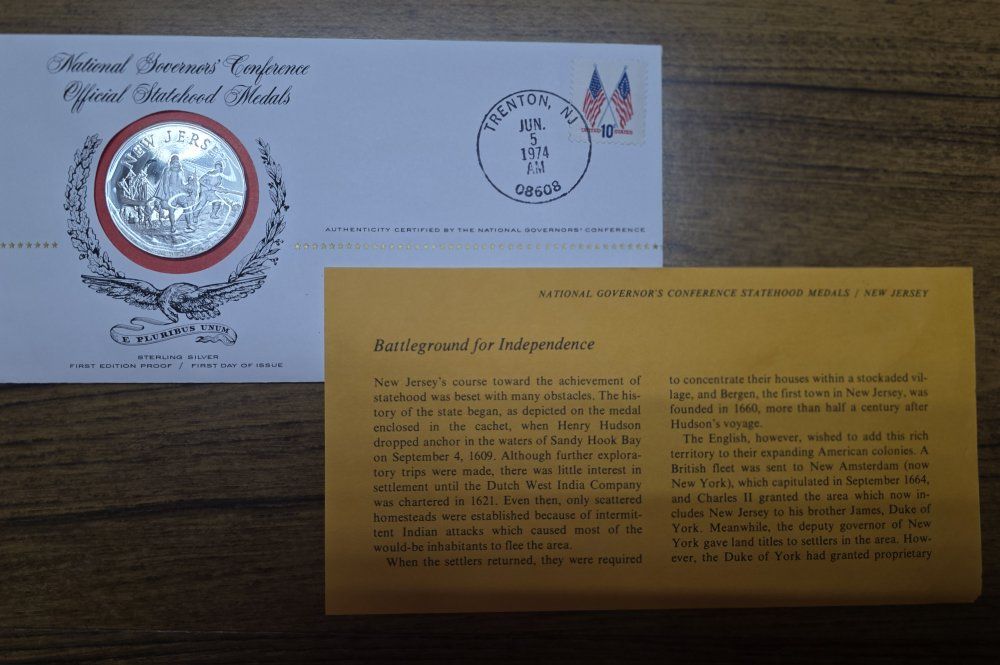 National Governors Conference Official Statehood Silver Medals