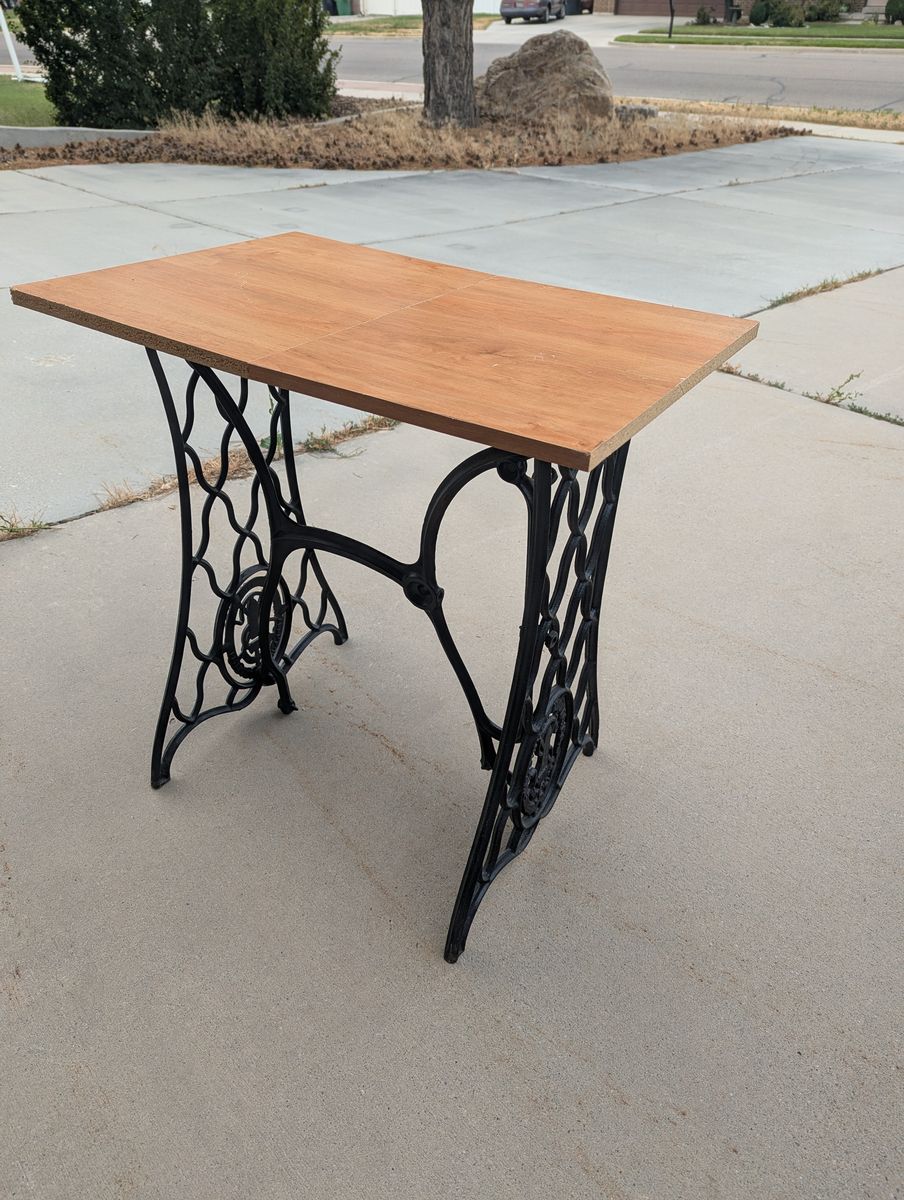 Vintage Sewing Machine Base Table