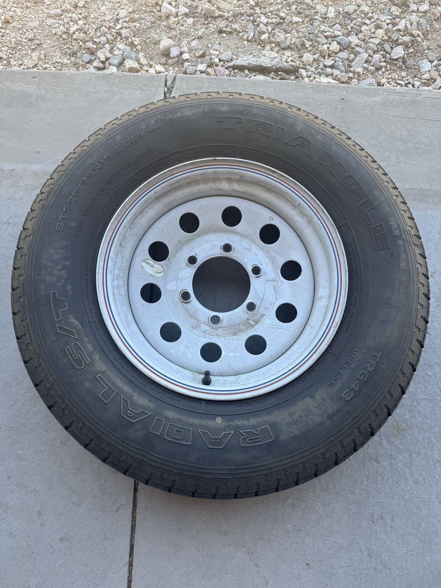 ST225/75R15 Trailer Tire & Wheel