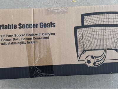 Portable Soccer Goals with Cones and Ladder