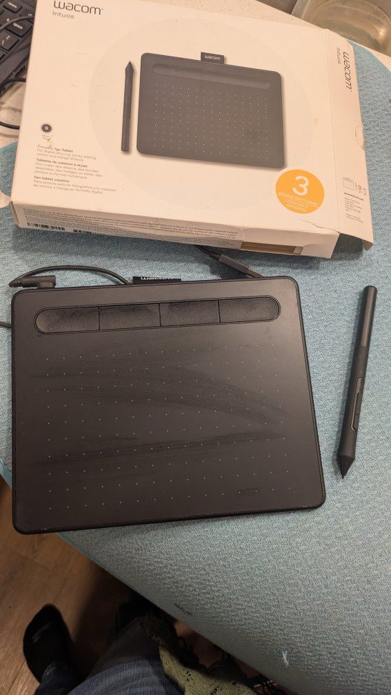 Wacom Intuos Black Pen Tablet CTL-4100 Digital Drawing Tablet with 4K Pen