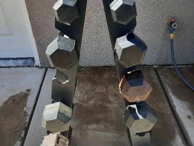 Inspire Fitness Dumbbell Rack with Hex Dumbbells (Pair of 5, 10, 15, 20, 25lbs, 30lbs)