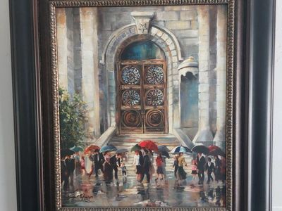Sandra B. Rast Signed Limited Edition Framed Giclee Canvas Print After The Storm Salt Lake City Temple