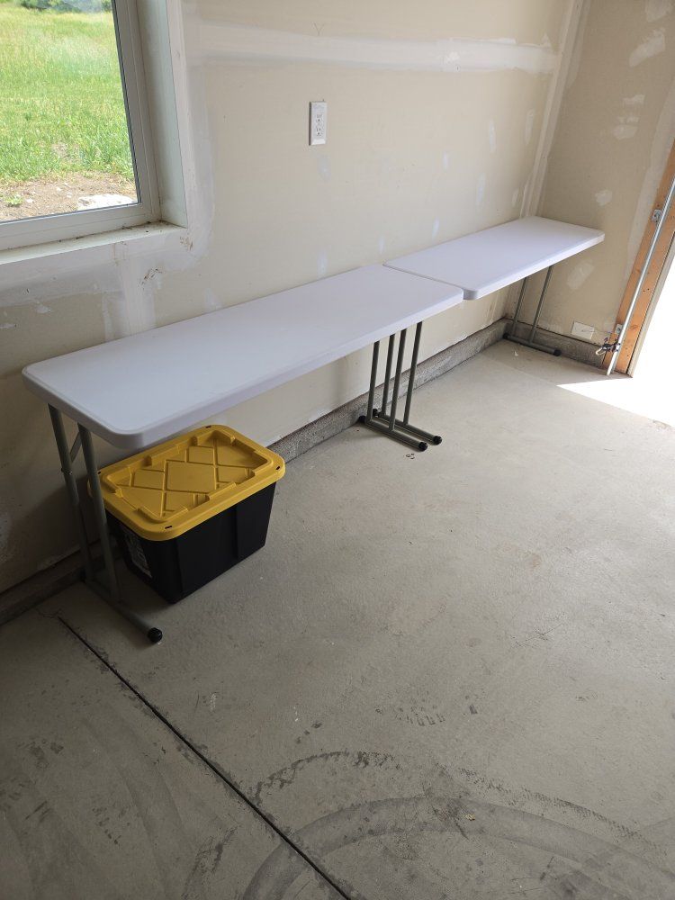 2 seminar tables 60" x 18"
