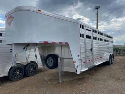 2023 Hart 7.5'x24' Aluminum Gooseneck Stock Trailer