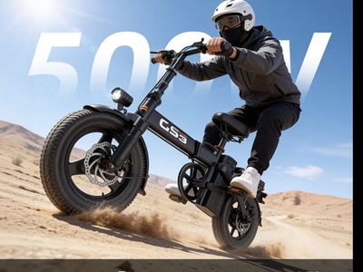 GS3 Folding Electric Bike – 500W, 48V 10Ah, Foldable Commuter eBike – $200 NEW IN BOX