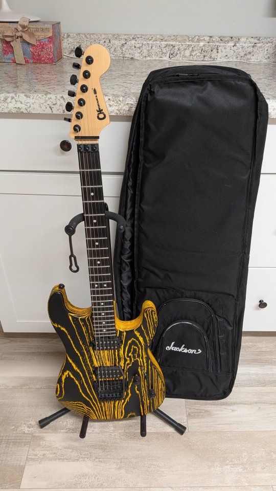 Charvel Pro-Mod DK24 HSS 2PT CM Electric Guitar - Yellow/Black Burst, Used