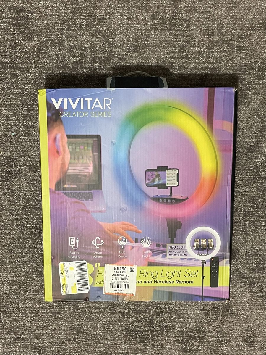 Vivitar Creator Series 18” Full Color Ring Light