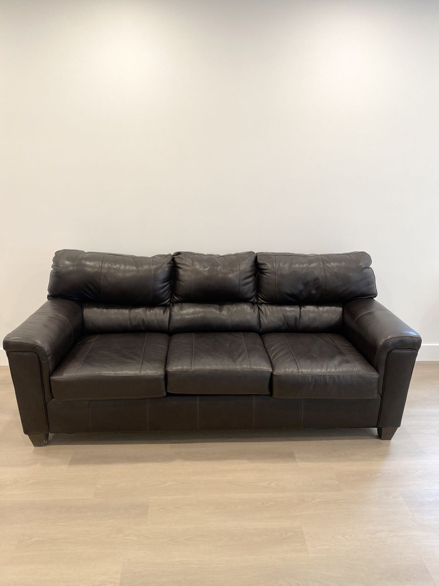 Leather Couch Dark Brown