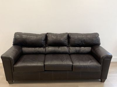 Leather Couch Dark Brown