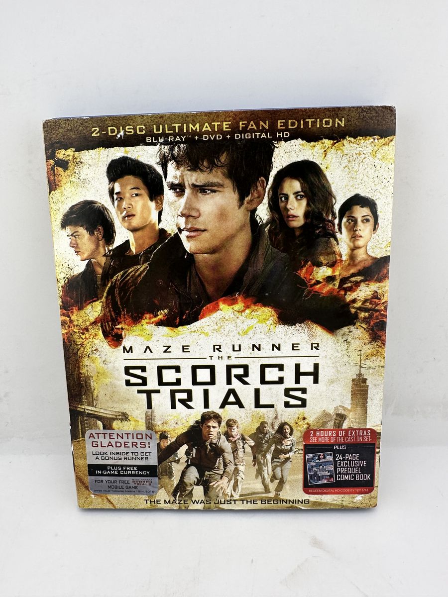 Maze Runner The Scorch Trials Blu-ray DVD Ultimate Fan Edition Slipcover 2-Disc