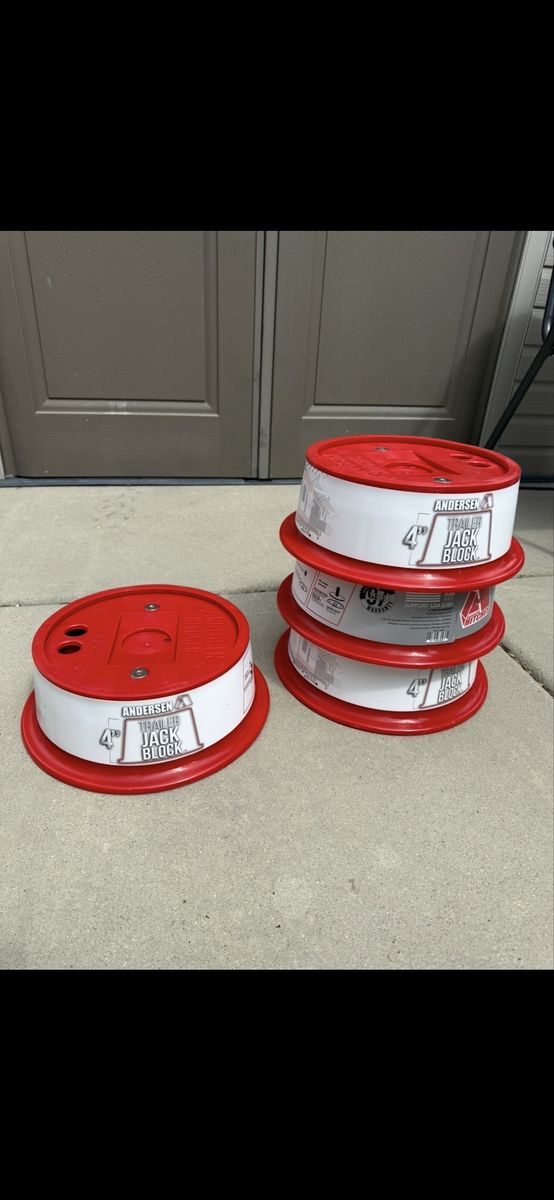 Andersen 4" Red Trailer Jack Block - Set of 4