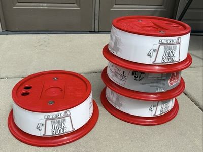 Andersen 4" Red Trailer Jack Block - Set of 4