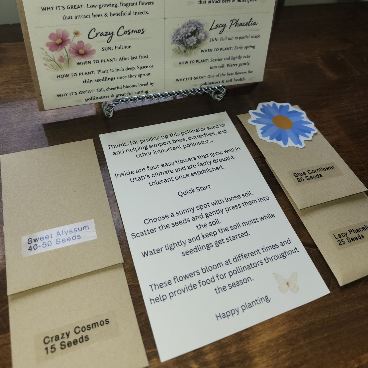 Utah Pollinator Seed Kit – 4 Easy Flower Varieties