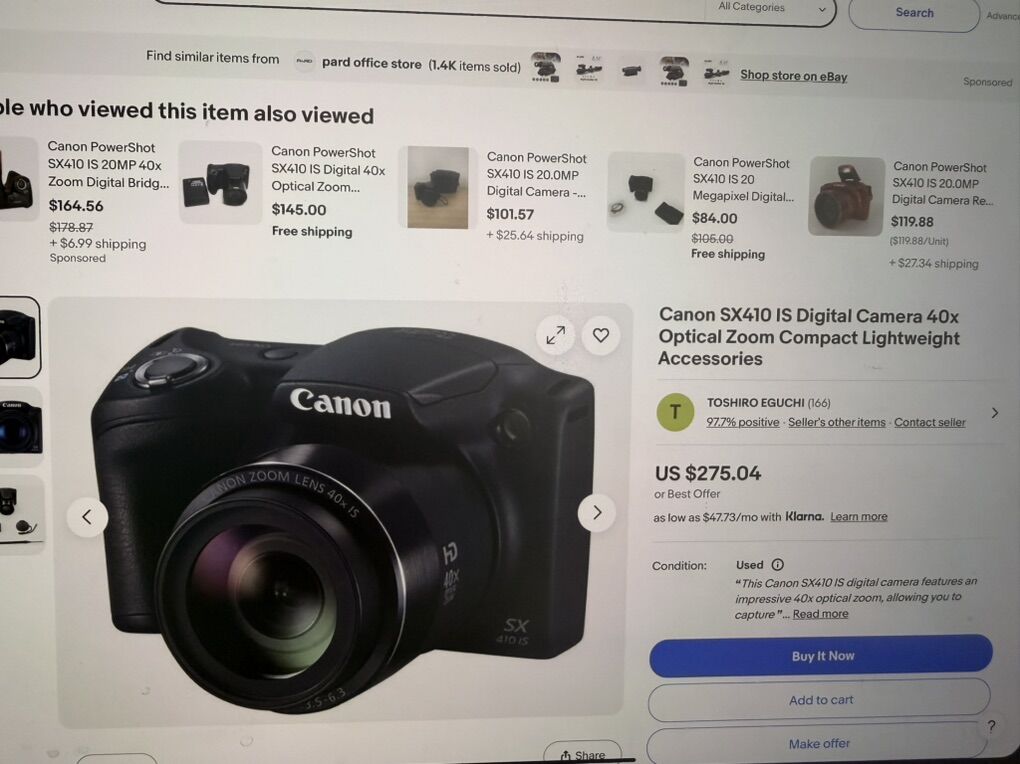 Canon Sx410 Is Digital Camera