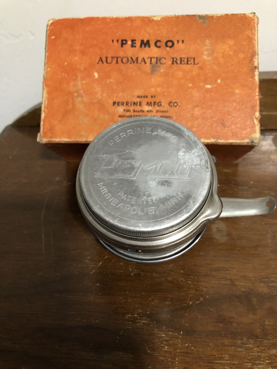 Old but like New, “PEMCO” Automatic Fly Reel # 85 and Orignal Box.