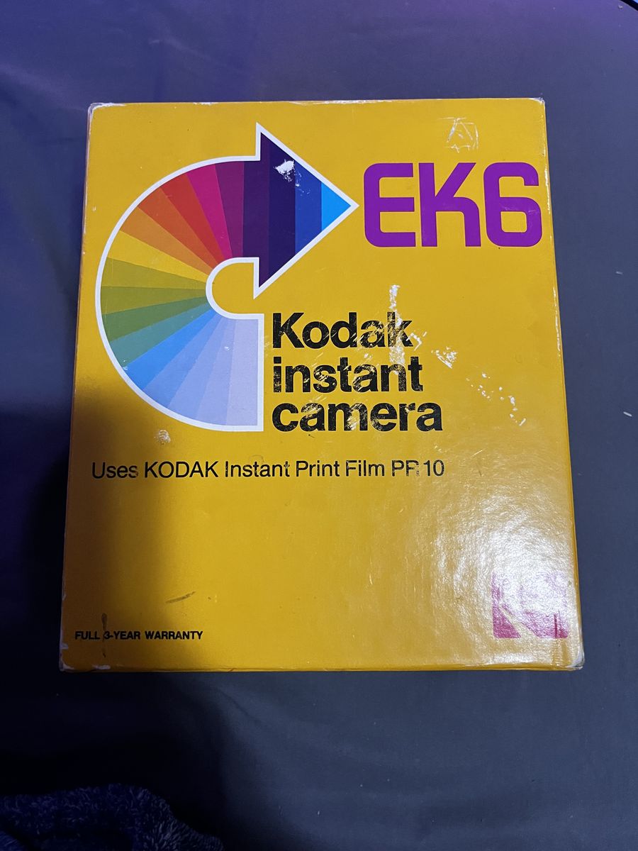 Vintage Kodak EK6 Instant Camera - Uses KODAK Instant Print Film PP-10 - Original Box