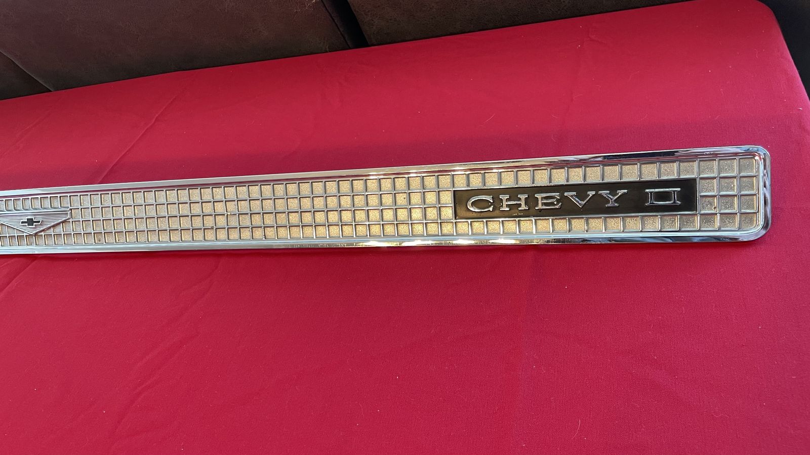 Vintage Chevy II Nova Trunk Rear Trim Panel Molding Emblem OEM