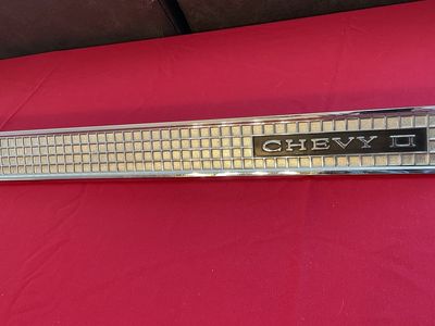 Vintage Chevy II Nova Trunk Rear Trim Panel Molding Emblem OEM