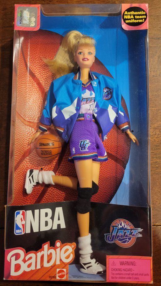 Mattel NBA Utah Jazz Barbie Doll in Original Box