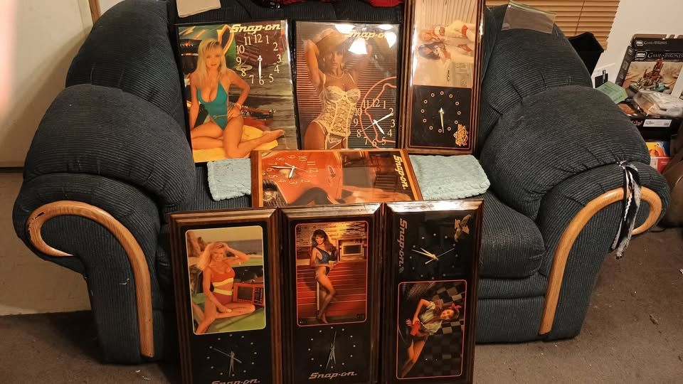 1980s Snap-On Tools Pin-Up Girls Clocks Lot