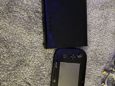 Nintendo Wii U Console & Gamepad - Black, Includes Power Cables