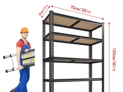 NEW Set of Two ZEUKMXOO Heavy Duty Adjustable Garage Storage Shelf 60"H x 28"W x 12"D